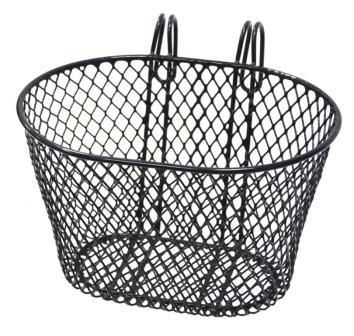 BICYCLE PARTS - BASKET KIDS 'HOOK ON TYPE' STEEL WIRE MESH 24 X 18 X 15 BLACK