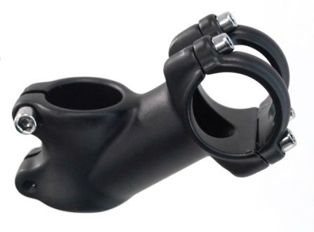 BICYCLE PARTS - AHEAD STEM - 70MM EXT, 35 DEGREE, 28.6MM DIA., 31.8MM BB, MATT BLACK