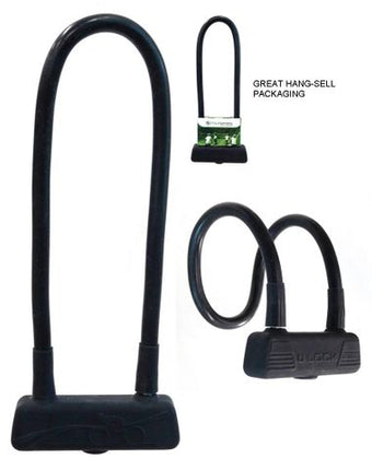 BICYCLE PARTS - U - LOCK, SILICONE MEMORY U LOCK 15 X 650MM