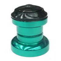 BICYCLE PARTS - HEADSET THREADLESS, 28.6 X 34 X 30MM, SEALED BEARINGS, GREEN