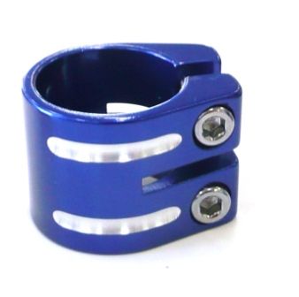 BICYCLE PARTS - S/CLAMP 33.3MM BLUE NO LIP