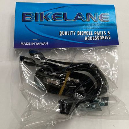 BICYCLE PARTS - TOE CLIP, WITH STRAP, RACER, MEDIUM (SOLD IN PAIRS)