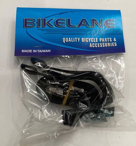 BICYCLE PARTS - TOE CLIP, WITH STRAP, RACER, MEDIUM (SOLD IN PAIRS)