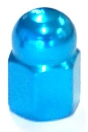 BICYCLE PARTS - VALVE CAP NUT BLUE D - 015