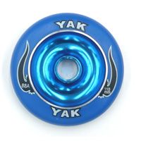 BICYCLE PARTS - S/WHEEL, YAK SCAT, METAL CORE, BLUE/BLUE 110MM, 88A