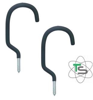 BICYCLE PARTS - STORAGE HOOKS SET OF 2, LARGE , HEAVY DUTY (GLOSSY)