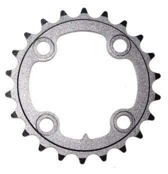 BICYCLE PARTS - CHAIN RING ONLY - 22T, ALLOY, FOR 8/9 SPEED, BCD:64, BLACK