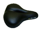 BICYCLE PARTS - SADDLE, LADIES COMFORT, VINYL TOP, MEMORY FOAM, HIGHLY RECOMMENDED FOR UPRIGHT RIDING 220 X 200MM, BLACK, QUALITY VELO MANUFACTURED PRODUCT