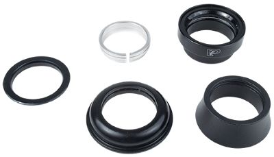 BICYCLE PARTS - HEAD SET, SEMI - INTEGRATED LOWER - STANDARD UPPER, THREADLESS, SIZE: 1 - 1/8 , DIA.28.6/34/30MM, SEMI - CARTRIDGE BEARING ED BLACK, W/O TOP, H: 29.1MM. QUALITY VP PRODUCT