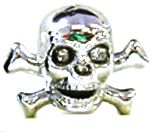 BICYCLE PARTS - VALVE CAP SKULL SILVER NZ - KULO