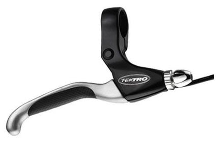 BICYCLE PARTS - TEKTRO BRAKE LEVER FOR E - BIKE , 4 FINGER BLADE W/KRATON RUBBER GRIP FOR V - BRAKE AND RAPID FIRE SHIFTERS.SILVER LEVER, EL550 - RS - SENSOR CABLE LENGTH 500MM (W/OUT CONNECTOR) PAIR