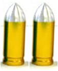 BICYCLE PARTS - VALVE CAP GOLD BULLET, 2 PCE