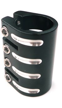 BICYCLE PARTS - SCOOTER CLAMP QUAD 31.8MM , BLACK