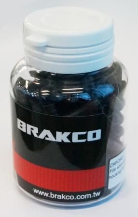 BICYCLE PARTS - PLASTIC END CAP FOR GEAR, 4MM DIA, BLACK (BOTTLE OF 150)