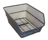 BICYCLE PARTS - BASKET - REAR, WIRE NARROW MESH, BLACK, 38CM X 30CM X 17CM