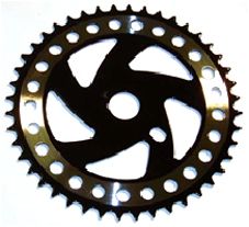 BICYCLE PARTS - CHAIN RING 1/2 X 1/8 X 44T, STEEL BLACK