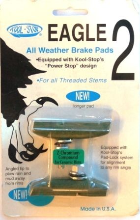 BICYCLE PARTS - BRAKE PADS - KOOL STOP EAGLE 2 CERAMIC THREADED KSE2TC