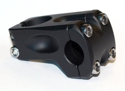 For BMX Ahead Stem 50mm Extension 0 Degree Black Aluminum Bicycle Handlebar Component