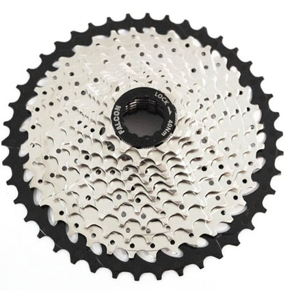 BICYCLE PARTS - CASSETTE - 10 SPEED, 11 - 42T , BLACK/SILVER, MADE IN TAIWAN