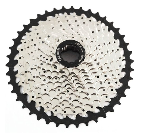 BICYCLE PARTS - CASSETTE - 10 SPEED, 11 - 42T , BLACK/SILVER, MADE IN TAIWAN