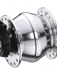 Shutter Precision PV-8 Dynamo Front Hub 6V 3W Output 32 Spoke Holes Silver For Cycling And Commuting
