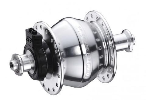 Shutter Precision PV-8 Dynamo Front Hub 6V 3W Output 32 Spoke Holes Silver For Cycling And Commuting