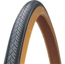 BICYCLE PARTS - TYRE 700 X 25C BLACK WITH GUM WALL SPEED TREAD 95 PSI (25 - 622)