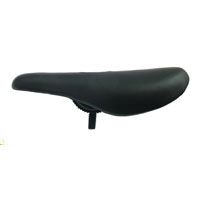 BICYCLE PARTS - SADDLE BMX PIVOTAL, WITH HOLLOW BOLT, PP PLASTIC, PADDED, BLACK