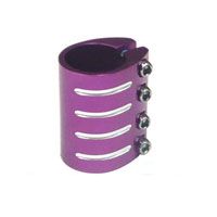 BICYCLE PARTS - D/CLAMP W/4 BOLTS 31.8 PURPLE