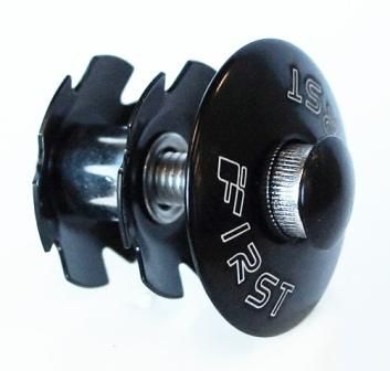 BICYCLE PARTS - STAR NUT ALLOY 1.1/8 BLACK TOP
