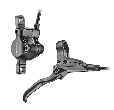 BICYCLE PARTS - HYDRAULIC DISC BRAKE KIT, ALLOY CALIPER & LEVER, LEFT HAND SIDE, 5MM HOSE DESIGN - 1900MM HOSE, W/O ROTOR/ADAPTER/SERVICE KIT, BLACK, WITH TEKTRO LOGO