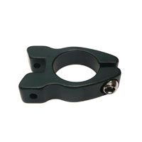 BICYCLE PARTS - CLAMP - 28.6MM - REAR CARRIER/SEATPOST CLAMP WITH LIP - WITH ADDITIONAL NODES (5MM) TO ATTACH REAR CARRIER - BLACK