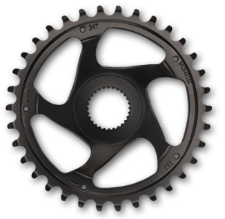 KMC Chainring For Bosch Ebikes - 34 Tooth, 11/128" Compatibility, Direct Mount Crankset For Cycling Enthusiasts