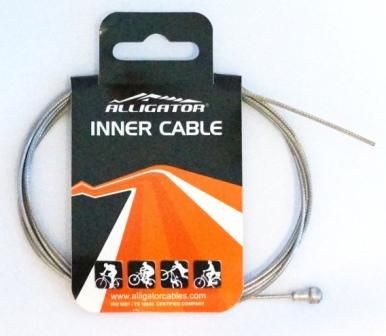 BICYCLE PARTS - CABLE, ALLIGATOR ROAD BRAKE INNER '31 STRAND SUPERIOR SHINE SLICK' STAINLESS 1.5MM X 1700MM (SHIMANO/SRAM)