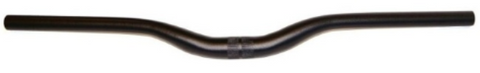 BICYCLE PARTS - HANDLEBAR 31.8MM, 68CM WIDE, 30MM RISE, 10 DEG SWEEP, BUTTED ALLOY, MTB BLACK
