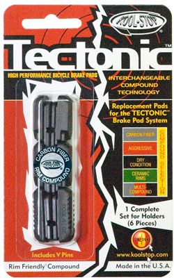 BICYCLE PARTS - BRAKE PADS - KOOL STOP TECTONIC INSERT BLACK KSTECB