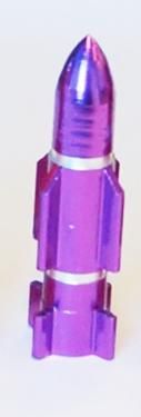 BICYCLE PARTS - VALVE CAP ATOMIC ROCKET PURPLE, A/V