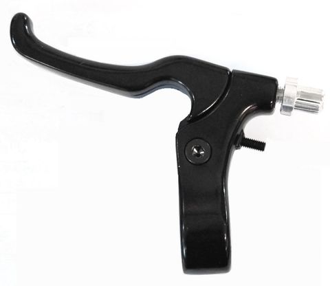 BICYCLE PARTS - BRAKE LEVER - LEFT CALIPER BRAKE, 2 FINGER TYPE, ALLOY, BLACK (LEFT HAND ONLY)