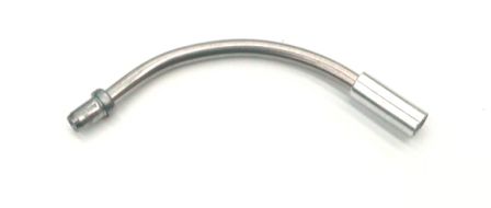 BICYCLE PARTS - CABLE GUIDE - 90 DEGREE ANGLE NOODLE, FOR V BRAKE, ALLOY, SILVER (SOLD INDIVIDUALLY)