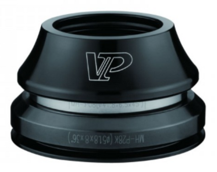 BICYCLE PARTS - HEADSET TAPERED, INTEGRATED, 1.1/8 - 1.5 BLACK, THREADLESS, ALLOY, 28.6 - 41.8 - 51.8 - 39.76MM. INCLUDES STAR - NUT & TOPCAP, SEALED BEARING 45 X 45