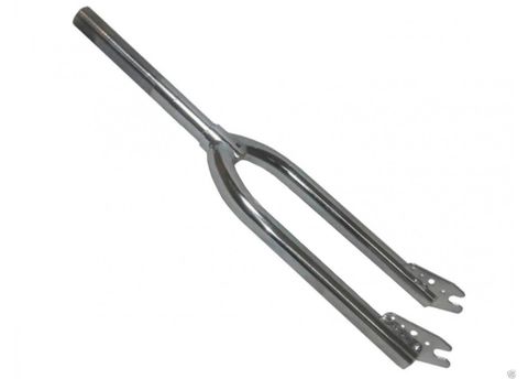 BICYCLE PARTS - FORK 20, THREADED 55MM, REQUIRES BMX STEM ID21.1 LENGTH 160/ (29MM LEG WIDTH) SILVER