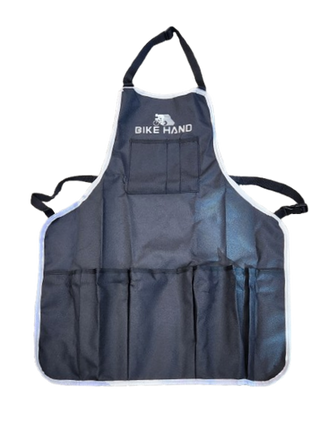 BICYCLE PARTS - WORKSHOP APRON, 5 POUCHES FOR TOOLS, ALSO A PEN POUCH, FULLY ADJUSTABLE APRON