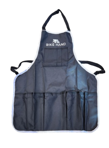 BICYCLE PARTS - WORKSHOP APRON, 5 POUCHES FOR TOOLS, ALSO A PEN POUCH, FULLY ADJUSTABLE APRON