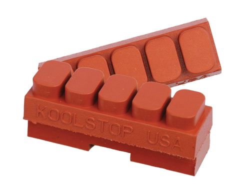 Kool-Stop Kool Stop USA68 Universal Brake Pads For Cycling - Red Rubber - High-performance Bicycle Components For Enhanced Stopping Power