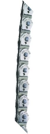 BICYCLE PARTS - CHAIN - HALF LINK, 1/2 X 1/8 X 102L, REINFORCED TOP PLATE & SOLID PINS, SILVER (YBN MK - 918)