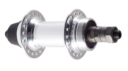 BICYCLE PARTS - HUB, REAR, SCREW ON, QR, 135MM OLD - SILVER - 32H (H43 - 32)