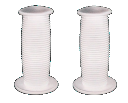 BICYCLE PARTS - GRIPS MUSHROOM , TRICYCLE, 65MM LENGTH, 19MM HOLE, WHITE