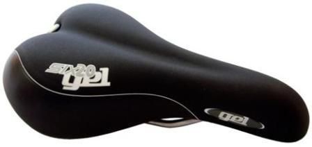 BICYCLE PARTS - SADDLE BLACK, MTB/HYBRID, GEL, PLUSH, DUAL DENSITY BASE, 270 X 170MM