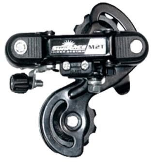 BICYCLE PARTS - REAR DERAILLEUR - 6/7 SPEED, SHORT CAGE, INDEXED, W/O BRACKET, BLACK