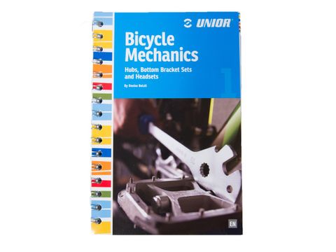 BICYCLE PARTS - UNIOR BICYCLE MECHANICS BOOK 1 627300 COMPREHENSIVE VOLUME COVERS HUBS, BOTTOM BRACKETS AND HEADSETS AND COMES ON 274 PAGES.